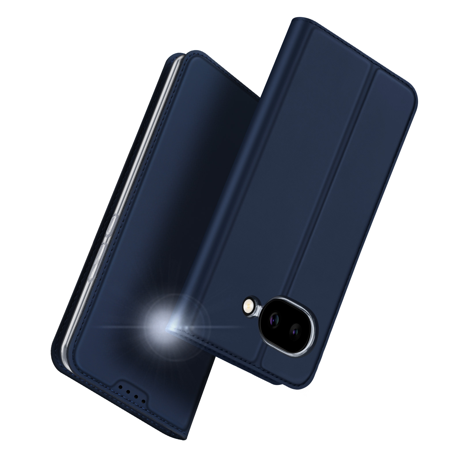 Etui z klapką, portfelowe, Dux Ducis Skin Pro do Google Pixel 10a,granatowe